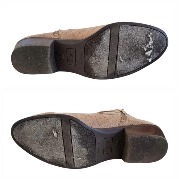 Circus Sam Edelman Phoenix perforated ankle boots tan size 10 - Picture 8 of 13